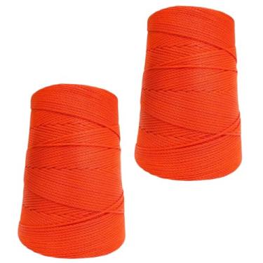 Imagem de Kit 2 unidades Fio Nautico Rayontex crochê artesanato 500gr. 2,5mm (laranja)
