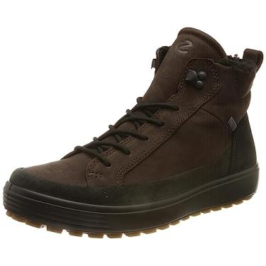 Imagem de ECCO Bota de inverno masculina Soft 7 Tred Gore-tex impermeável, Preto/nobuck Mocha, 13-13.5