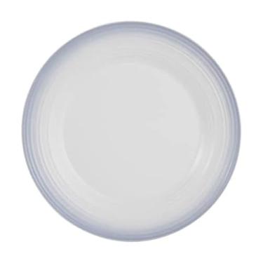 Imagem de Mikasa Prato redondo branco ombre espiral, 35 cm, cinza com faixa