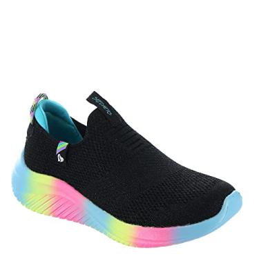Imagem de Skechers Tênis infantil unissex Ultra Flex 3.0 Color Joy, Preto/Multi, 10.5 Little Kid
