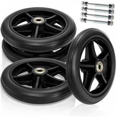 Imagem de Rodas de reposição para cadeira de rodas FISDEN 6cm Solid 4 Pack
