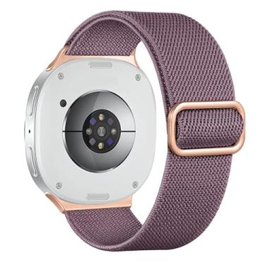 Imagem de Pulseiras elásticas para Samsung Galaxy Watch 8 de 40 mm e 44 mm/8 Classic 46 mm masculino/feminino, tecido de nylon elástico com um clique sem lacunas, pulseira esportiva para Samsung Galaxy Watch 8