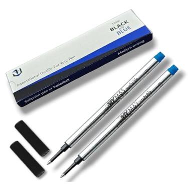 Imagem de 2 Cargas Da Caneta Rollerball Compatível com Lamy Modelos M63 M62 M61- Refil Azul Ponta Média