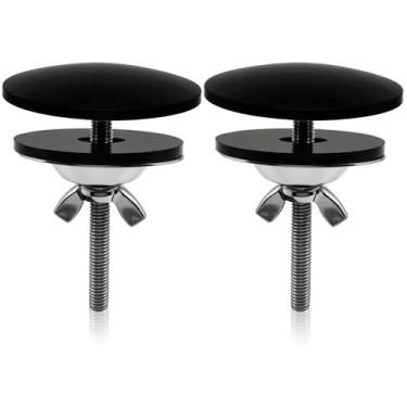 Imagem de 2 conjuntos de tampa de furo de pia de cozinha tampa de furo de torneira de aço inoxidável tampa de torneira de pia de cozinha tampa de pia tampas de furo 5 cm plugue de metal branco tampas de plugue