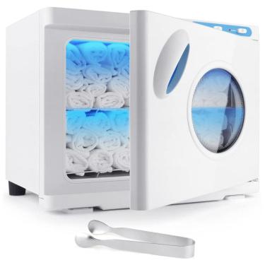 Imagem de Aquecedor de Toalha Elétrico para Barbearia 23L com Janela Transparente, 110V, DEPFALL, Branco