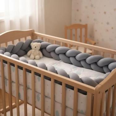 Imagem de Trança Lateral Protetora De Berço Americano 4 Metros - Carinha de Anjo