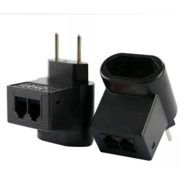 Imagem de Tomada Clamper Pocket Fit 2p - 10a Preto 110v/220v + Tel Protetor de R