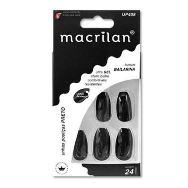 Imagem de Unhas Postiças Bailarina Preto UP408 - Macrilan