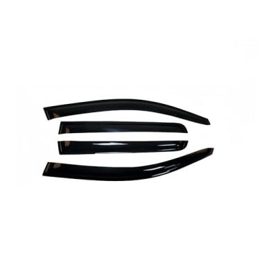 Imagem de GRJQRKHZ Defletor de janela lateral de carro para P&eugeot 206 Hatchback 2004-2008 Weathershied viseira de porta vento sol proteção chuva janela lateral defletores de vento