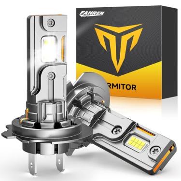 Imagem de Termitor Lâmpadas H7 atualizadas 2025, 36000LM 900% de brilho com 16 chips CSP, tamanho real de halogênio 1:1 com ventilador, branco 6500K, Plug and Play, lâmpadas de neblina Canbus Ready, pacote com