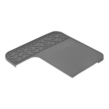 Imagem de YWJLQH Tapete de Silicone, Fácil de Limpar, Suporte, Secagem, Proteção de Superfície, Capa à Prova D'água para Máquina de Café Expresso ES601, Cinza