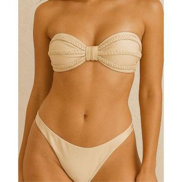 Imagem de Biquíni feminino tomara que caia com calcinha fio duplo