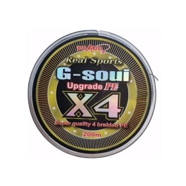 Imagem de Linha de pesca, multifilamento de nylon X4, fios 0,18 mm, 20 libras, 200 m