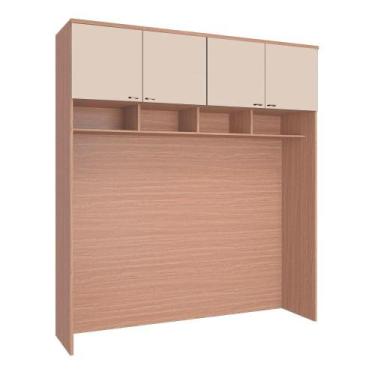 Imagem de Guarda Roupa Modulado Ponte 4 Portas 2450X1730mm Setiba Plus Rimo Carv