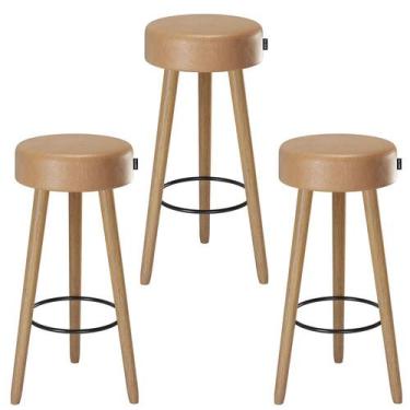 Imagem de Conjunto 03 Banquetas Pé palito Londres - Salaone, Amarula