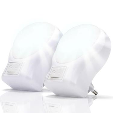 Imagem de Luminaria Led Abajur De Tomada Para Quarto Sala Kit 2 Unidad - Monaliz