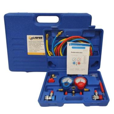 Imagem de Manifold Para Ar Condicionado Automotivo Com Maleta + Mangueiras - LIS