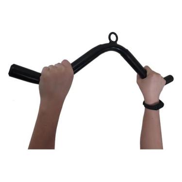Imagem de Puxador Barra W Curva 60cm Academia Treino Biceps Triceps - Hartwit
