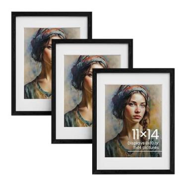 Imagem de Porta-retratos Vivelove 11x14 com tapete para 8x10, conjunto de 3