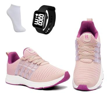 Imagem de Kit Tênis Academia Feminino + Relógio Digital LED + Meia