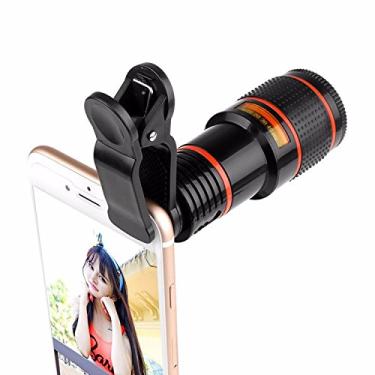 Imagem de Lente teleobjetiva de foco longo 8X para iPhone e Android, lente de câmera de celular com zoom com clipe de telefone para tirar fotos, vídeos, tirar fotos de longa distância, viagens