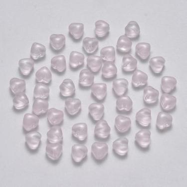 Imagem de 100 peças mini contas de coração de cristal de 6 mm pequenas, transparentes, coração de amor, espaçador, contas soltas para fazer joias, pulseira faça você mesmo, colar, brinco, miçangas, suprimentos