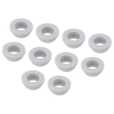 Imagem de 20 peças de encaixe com ilhós de borracha diâmetro 12,5 mm ID 9,5 mm largura ranhura estreita 2 mm vedação anti-arranhões para tubos de cabo de caixa elétrica cinza