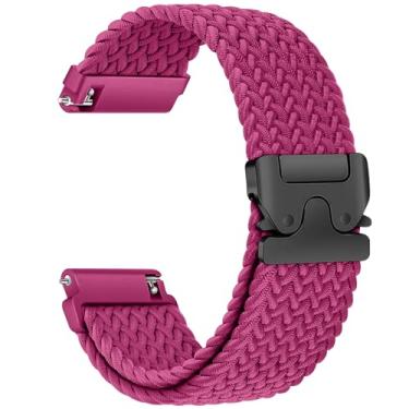 Imagem de Pulseiras femininas de nylon trançado para Garmin Venu 3S 2S/Vivoactive 4S/Vivomove 3S/Forerunner 255S 265S 265S de 18 mm com fivela magnética/paraquedas para Huawei Watch Gt 5/4 de 41 mm