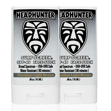 Imagem de Headhunter Protetor Solar Em Bastão Facial Fps 45, Protetor Solar À Prova D'Água Para Surfistas, Protetor Solar Facial Resistente À Água Para Proteção Ultraesportiva E Defesa Solar (80 Min), Marrom