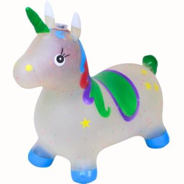 Imagem de Pula Pula Unicórnio Musical de Borracha Upa Upa C/Som e Luz - Castela