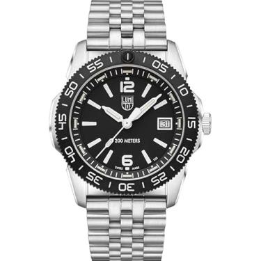 Imagem de Luminox Relógio Pacific Diver Preto | Mostrador Mett | Pulseira de metal de aço inoxidável, Moderno