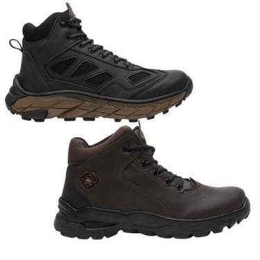Imagem de Combo 2 Pares Bota Adventure Masculina Preta e Café 191/8140 - WEST LI