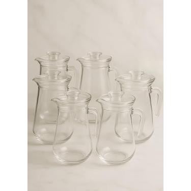 Imagem de Kit 6 Jarras Vidro 1,2L – Servir Suco, Água e Bebidas Frias