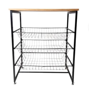 Imagem de Fruteira Suporte De Chão Grande Para Preto