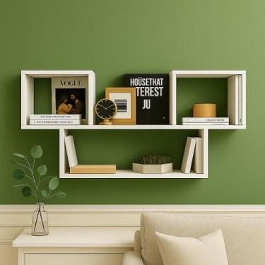 Imagem de Prateleira decorativa Moderna de Parede 60x90x15cm para Sala Organizad