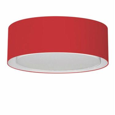 Imagem de Plafon Cilíndrico Duplo Vivare Md-3037 Cúpula Em Tecido 60x25cm - Bivolt Bordo 127/220v