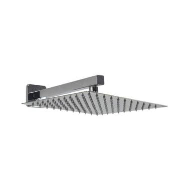 Imagem de Ducha Chuveiro Inox 25x25 cm Quadrado com Braço Cano de Parede - AMG M