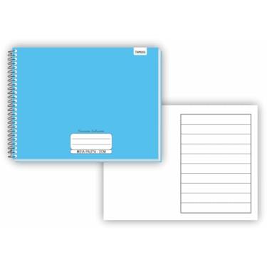 Imagem de Kit de Cadernos de Desenho, Tamoio, Universitário, Capa Dura, Neuro, Meia Pauta Ampliada, 40 Folhas, Pacote com 5