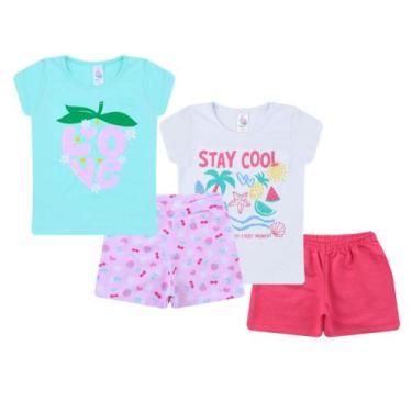 Imagem de Kit 2 Conjuntos de Menina Infantil Verão - Grilo Kids, 4, Sortidos