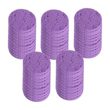 Imagem de Kokiya Esponjas faciais para remoção suave de maquiagem, cuidados com a pele, itens essenciais para viagem, discos de limpeza facial, esponja de limpeza, Roxo 50 Peças