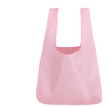 Imagem de Sacolas de compras reutilizáveis dobráveis laváveis na máquina sacolas de supermercado de proteção ambiental sacola de compras (rosa)