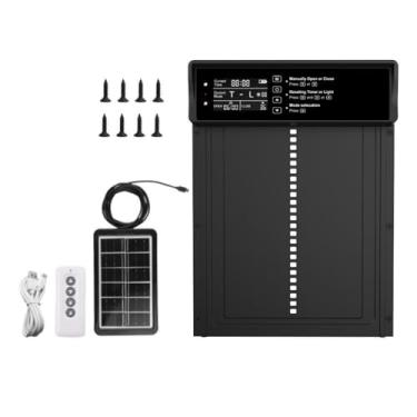 Imagem de Porta Automática de Galinheiro Movida a Energia Solar com Controle Remoto Liga Alumínio IP45 Modos Multifuncionais Design -esmagamento para Fazendas A