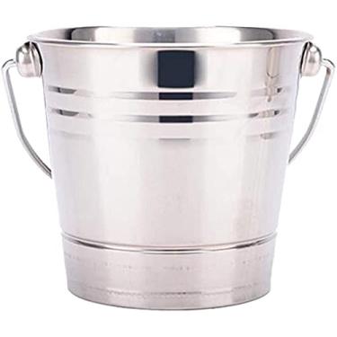 Imagem de Balde de gelo de aço inoxidável champanhe balde de vinho refrigerador para bar restaurante (tamanho: 1,5 L) (tamanho: 1,5 L) (2,5 L)