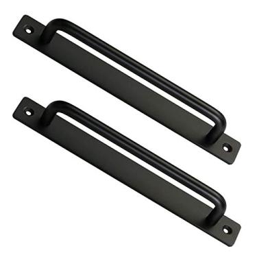 Imagem de STXYANGV Puxadores de porta de 2 peças, puxadores de porta deslizantes, maçanetas de porta de celeiro para portão de jardim puxadores de porta de guarda-roupa para portas de casa, portas de madeira