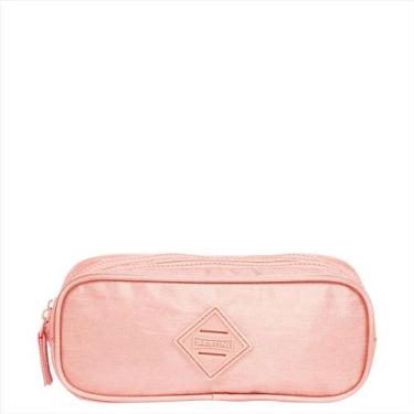 Imagem de Estojo Sestini 2 divisórias metálico rosa