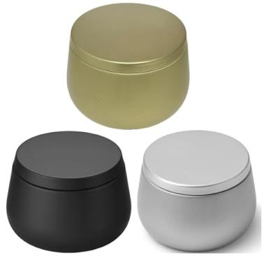 Imagem de Kit com 3 Velas Aromáticas 120ml – Vanila, Jasmim e Flor de Laranjeira – Cera de Coco, Artesanais, Latas Metálicas Aladdin