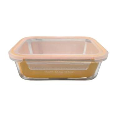 Imagem de Pote Vidro Retangular Hermético 1520ml Marmita Tampa 4 travas Resistente Freezer forno Lava-louças