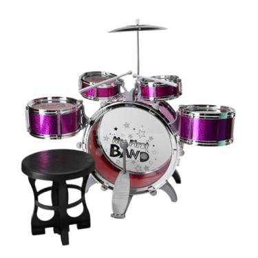 Imagem de Esquirla Conjunto de bateria infantil Conjunto de bateria educacional para crianças Brinquedos de instrumento musical Simulação de brinquedo de bateria para, Tolet