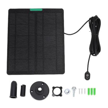 Imagem de RiToEasysports Carregador de Painel Solar, Painel de Carregador Solar de 10 W para Câmera de Segurança Pro 5S Ultra Pro 3 Ultra 2 Com Silício Monocristalino ETFE IP65 à Prova de água Montagem (BLACK)