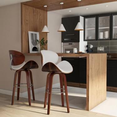 Imagem de Banqueta Giratória Apeldoorn Branca - Mobly